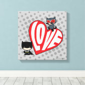 Chibi Catwoman Pounce zu Batman 2 Leinwanddruck (Insitu (Holzboden))