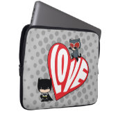 Chibi Catwoman Pounce zu Batman Laptopschutzhülle (Vorne Rechts)