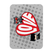 Chibi Catwoman Pounce zu Batman Magnet (Vertikal)