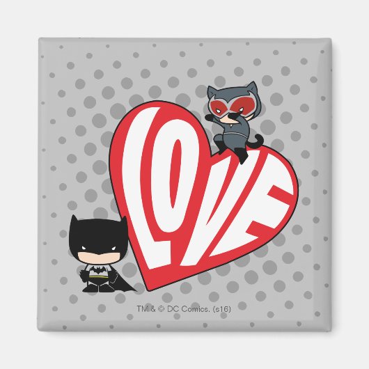 Chibi Catwoman Pounce zu Batman Magnet (Vorne)
