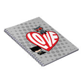 Chibi Catwoman Pounce zu Batman Notizblock (Rechte Seite)