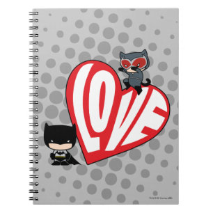 Chibi Catwoman Pounce zu Batman Notizblock