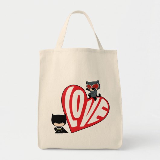 Chibi Catwoman Pounce zu Batman Tragetasche (Vorne)