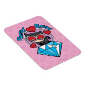 Chibi Catwoman sitzt oben auf großen Diamanten Magnet (Rechte Seite)