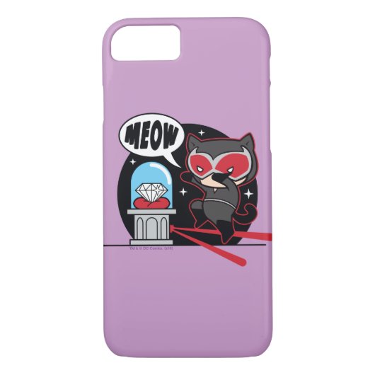 Chibi Catwoman stahl einen Diamond Case-Mate iPhone Hülle (Rückseite)