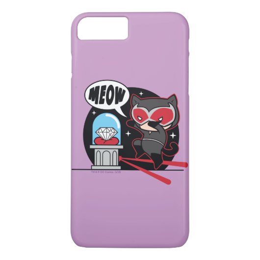Chibi Catwoman stahl einen Diamond Case-Mate iPhone Hülle (Rückseite)