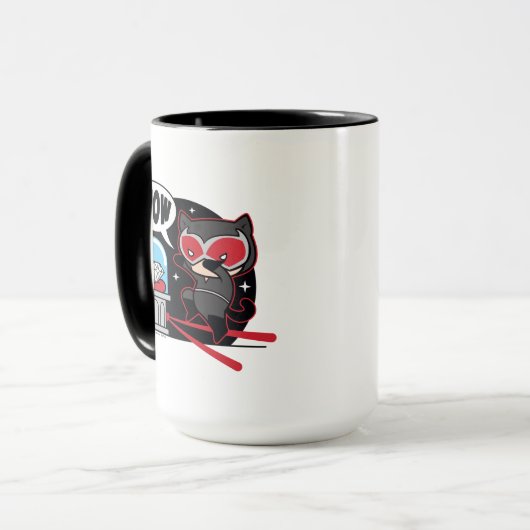 Chibi Catwoman stahl einen Diamond Tasse (Vorderseite Links)