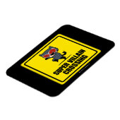 Chibi Catwoman Super Villain Crossing Sign Magnet (Linke Seite)