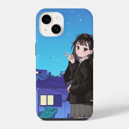 "Chibi charm" Anime Girl Case iPhone Hülle (Rückseite)