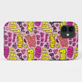 Chibi-Comic-Phrasen und Logos-Muster Case-Mate iPhone Hülle (Rückseite (Horizontal))