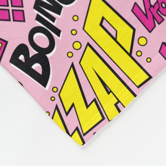 Chibi-Comic-Phrasen und Logos-Muster Fleecedecke (Ecke)