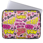 Chibi-Comic-Phrasen und Logos-Muster Laptopschutzhülle (Vorderseite)