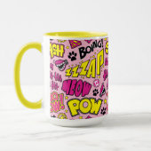 Chibi-Comic-Phrasen und Logos-Muster Tasse (Links)