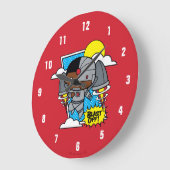 Chibi Cyborg blast ab! Große Wanduhr (Winkel)
