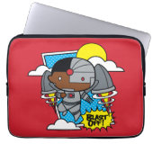 Chibi Cyborg blast ab! Laptopschutzhülle (Vorderseite)