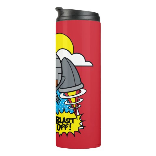 Chibi Cyborg blast ab! Thermosbecher (Nach rechts gedreht)