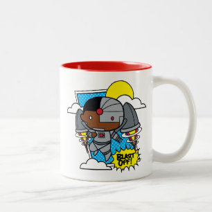 Chibi Cyborg blast ab! Zweifarbige Tasse