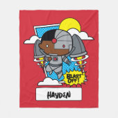 Chibi Cyborg Blast Off! Fleecedecke (Vorderseite)