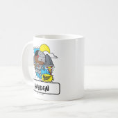 Chibi Cyborg Blast Off! Kaffeetasse (Vorderseite Links)