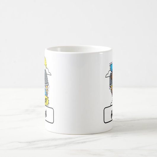 Chibi Cyborg Blast Off! Kaffeetasse (Mittel)