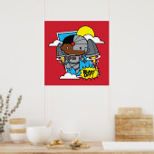 Chibi Cyborg Blast Off! Poster (Küche)