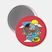Chibi Cyborg hebt ab! Magnet (Vorderseite/Rückseite)