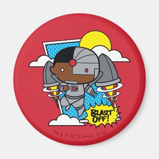 Chibi Cyborg hebt ab! Magnet (Vorne)