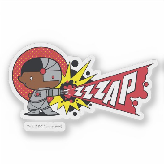 Chibi Cyborgs zybernetische Cannon Aufkleber (Vorderseite)