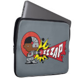 Chibi Cyborgs zybernetische Cannon Laptopschutzhülle (Vorne Rechts)