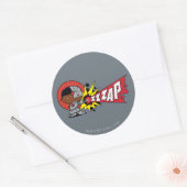 Chibi Cyborgs zybernetische Cannon Runder Aufkleber (Umschlag)