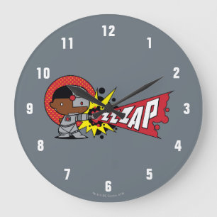 Chibi Cyborgs zybernetisches Cannon Große Wanduhr