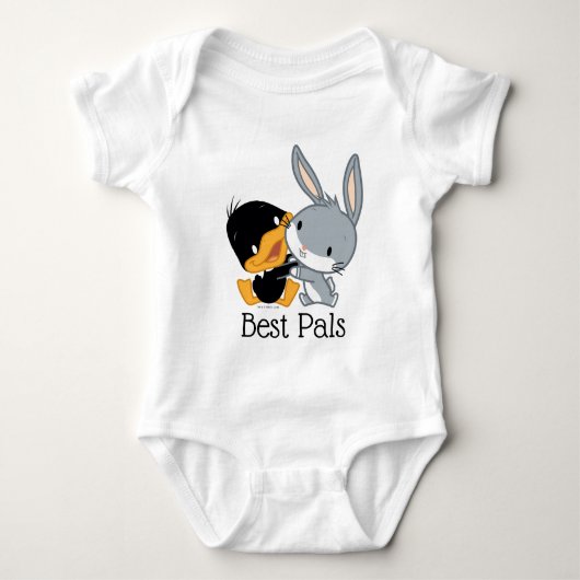 Chibi DAFFY DUCK™ & BUGS BUNNY™ Baby Strampler (Vorderseite)