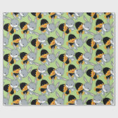 Chibi DAFFY DUCK™ & BUGS BUNNY™ Geschenkpapier (Flach)