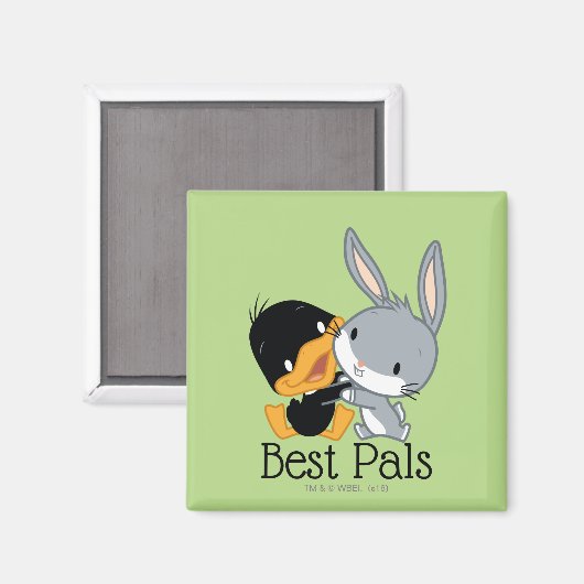 Chibi DAFFY DUCK™ & BUGS BUNNY™ Magnet (Vorderseite/Rückseite)