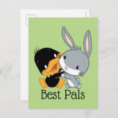 Chibi DAFFY DUCK™ & BUGS BUNNY™ Postkarte (Vorne/Hinten)