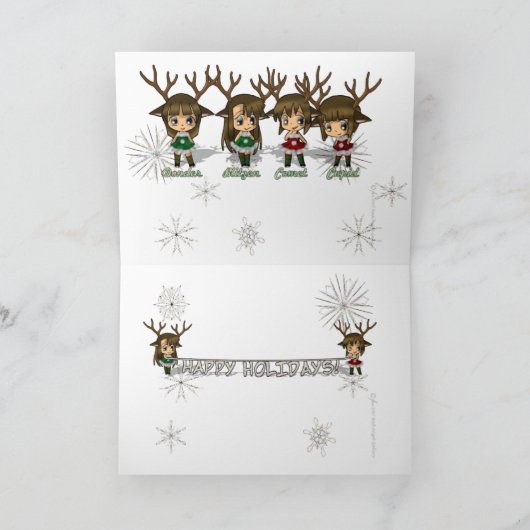 Chibi Deer Card Feiertagskarte (Innenseite)