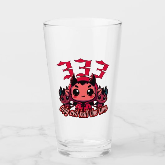 Chibi Devil - 333 Nur böse Hälfte der Zeit Glas (Vorderseite)