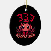 Chibi Devil - 333 Nur böse Hälfte der Zeit Keramik Ornament (Rechts)