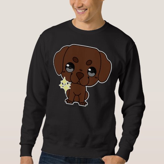 Chibi Doggo Pupper Chocolate Labrador Sweatshirt (Vorderseite)
