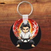 Chibi Dojo Ausdauer Clear Mind Schlüsselanhänger (Vorderseite)
