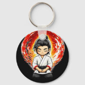 Chibi Dojo Ausdauer Clear Mind Schlüsselanhänger (Rückseite)