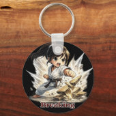 Chibi Dojo Sparring Breaking Schlüsselanhänger (Rückseite)