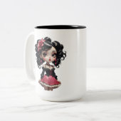 Chibi Doll 01 Zweifarbige Tasse (Vorderseite Links)