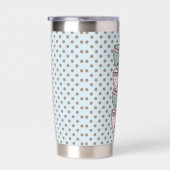 Chibi Dotty Teetassen-Stack Rosa und Blau Thermobecher (Rechts)