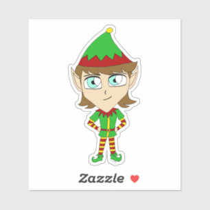 Chibi elf aufkleber