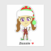 Chibi elf aufkleber (Blatt)