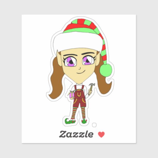 Chibi elf aufkleber (Blatt)