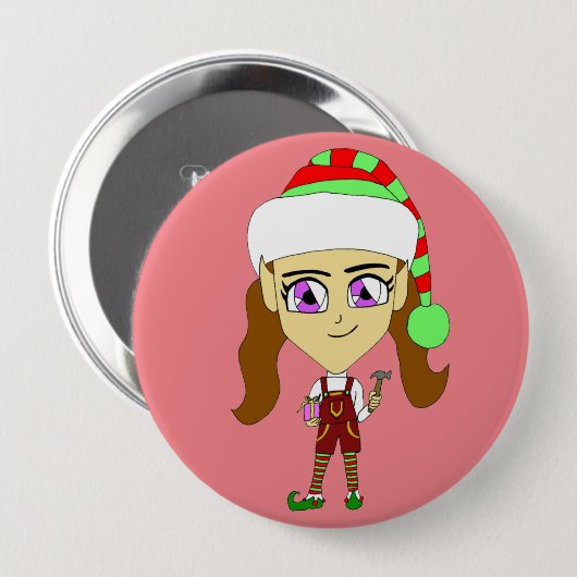 Chibi elf button (Vorne & Hinten)