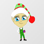Chibi elf fensteraufkleber (Blatt)