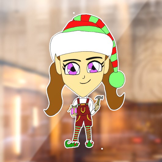 Chibi elf fensteraufkleber (Blatt 2)